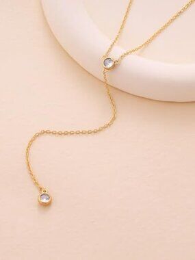 Gold Necklace for Women, Dainty Gold Long Necklaces 14k‎ Gold Plated Prom